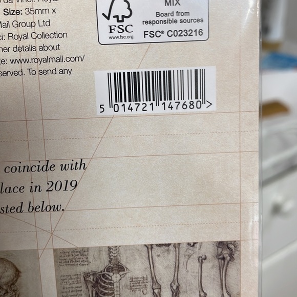 Royal mail mint stamps, Leonardo da Vinci - Picture 6 of 6